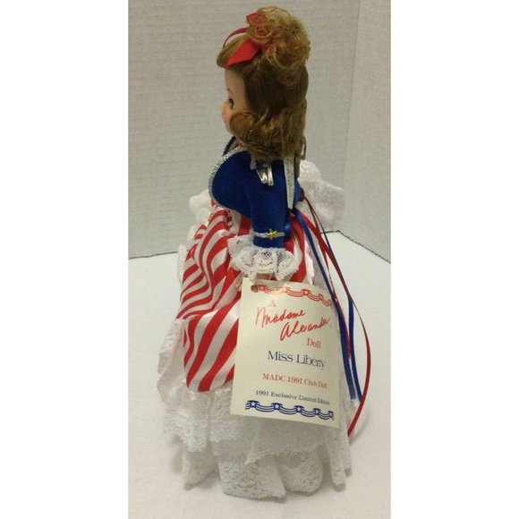 Madame Alexander MADC 1991 Club Doll- Miss Liberty with box And Pin - Picture 8 of 12